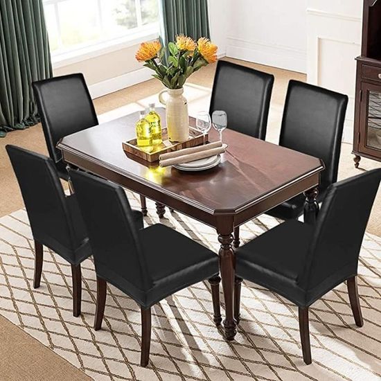 Alishomtll Lot de 1 ou 2 housses de chaise extensibles en velours universelles amovibles et lavables pour cuisine, salle à manger, banquet, mariage, fête (noir, 2 pièces Alishomtll Lot de 1 ou 2 housses de chaise extensibles en velours universelles amovibles et lavables pour cuisine, salle à manger, banquet, mariage, fête (noir, 2 pièces