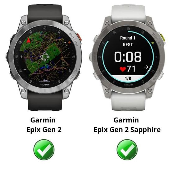 2 Verres Trempés Pour Garmin Fenix 6/6 Pro | Protection Anti-Rayures | Transparent | Facile à Poser