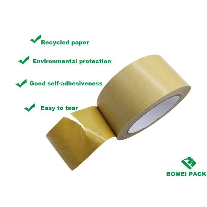 Hinrichs 3x Ruban Adhésif Kraft Papier 50mm - 3 Rouleau Adhesif Carton de  50m de Ruban Adhesif Kraft - Cutter gratuit - Ruban Ad13 - Cdiscount  Beaux-Arts et Loisirs créatifs