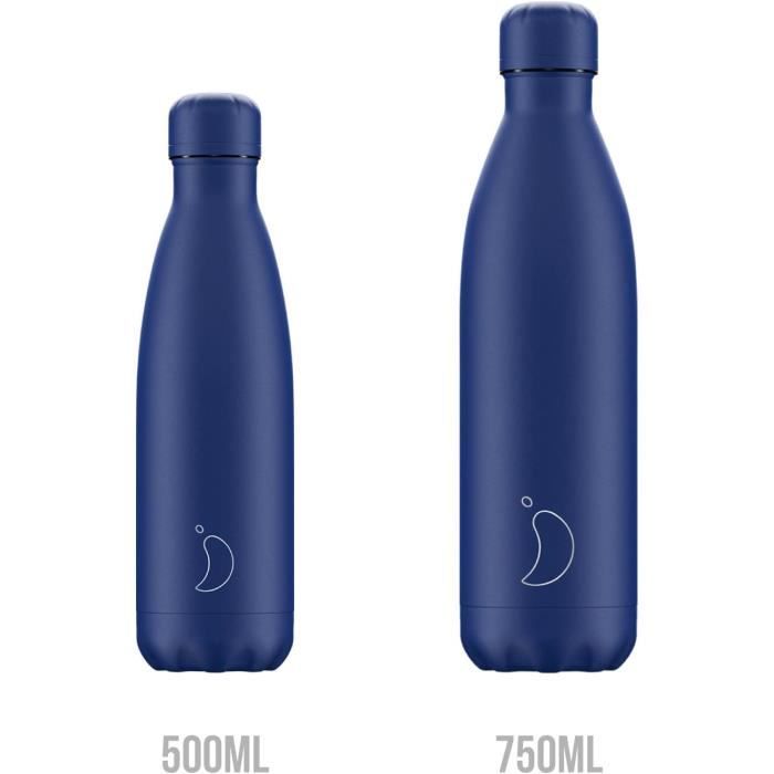 Chilly's Original Bottle – Gourde Isotherme Réutilisable en Acier INOX -  sans BPA, Double Paroi Isolée sous Vide - Bouteille d'eau pour Boissons