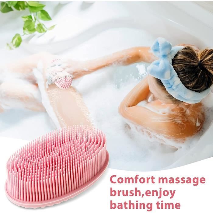 Acheter Brosse de bain en bois pour épurateur de corps Double face, brosse  de Massage à poils à long manche