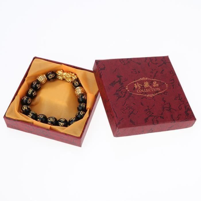 Bracelet Pierre Naturelle Obsidienne Noir Doré, Perles 6mm, élégance Mystique (ajustable)