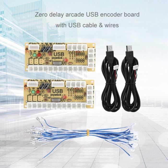 Accessoires pour Arcade Zero Delay USB Encoder Kit de bricolage Set ...