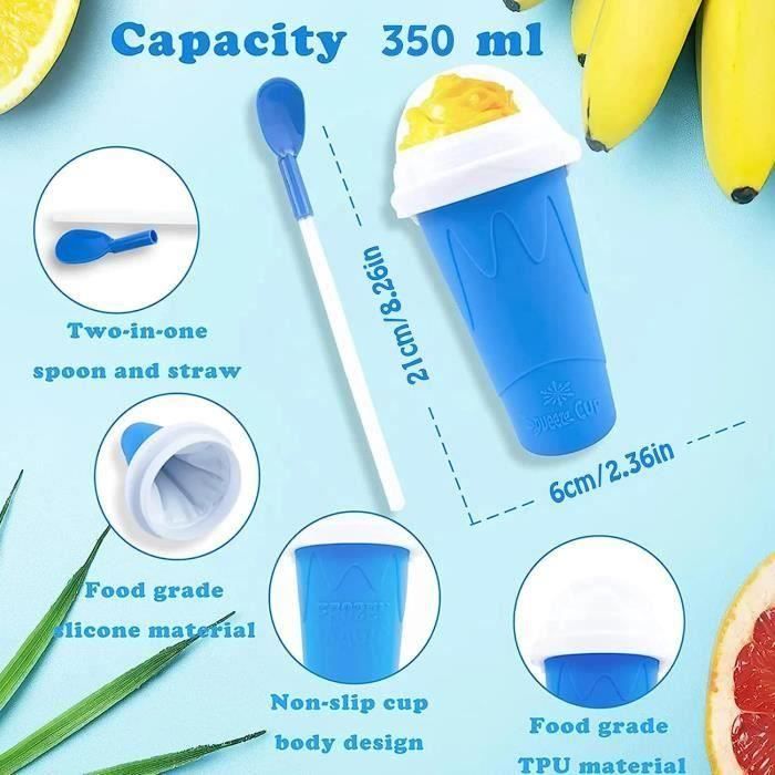 Silikon Slushy Maker Cup, Magic Quick Frozen Smoothie Maker Cup avec