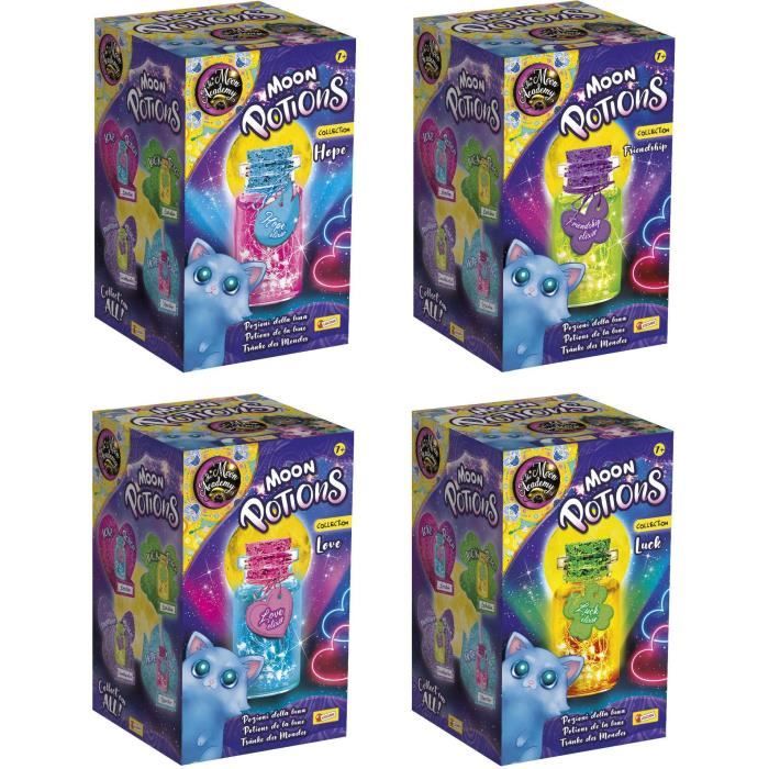 Kit Création Pendentifs Magiques Moon Academy - Paillettes, Sable, Pierres - Dès 8 Ans - Loisir Créatif