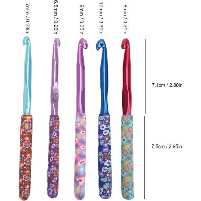Lot De 5 Crochets Au Crochet, Aiguilles Au Crochet Pour L'Artisanat Du ...