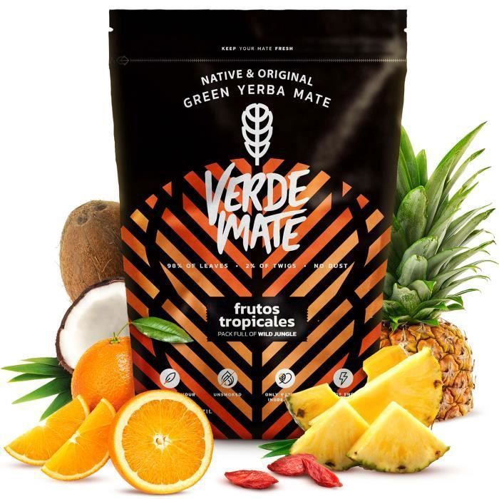 Fruto Mate Yerba Mate 1kg Kit Mate The Verde Mate Frutos Tropicales Limon Non Fumé ...
