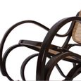 Rocking-chair fauteuil à bascule - Marron - Bois - Panneaux de particules - Design charmant-2