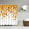 9-90 * 180 cm -Belle fleur colorée imprimé fleuri rideaux de douche Frabic imperméable Polyester rideau de bain avec crochets 180x18-2