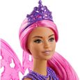 Barbie Dreamtopia poupee fee aux cheveux roses, avec ailes et diademe, jouet pour enfant, GJJ99-2