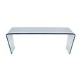 Table basse - VENTE-UNIQUE - SUZANA - Verre trempé courbé - Transparent - Design-2