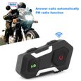 Casque Bluetooth de moto sans fil Interphone haut-parleur 1200m FM-2