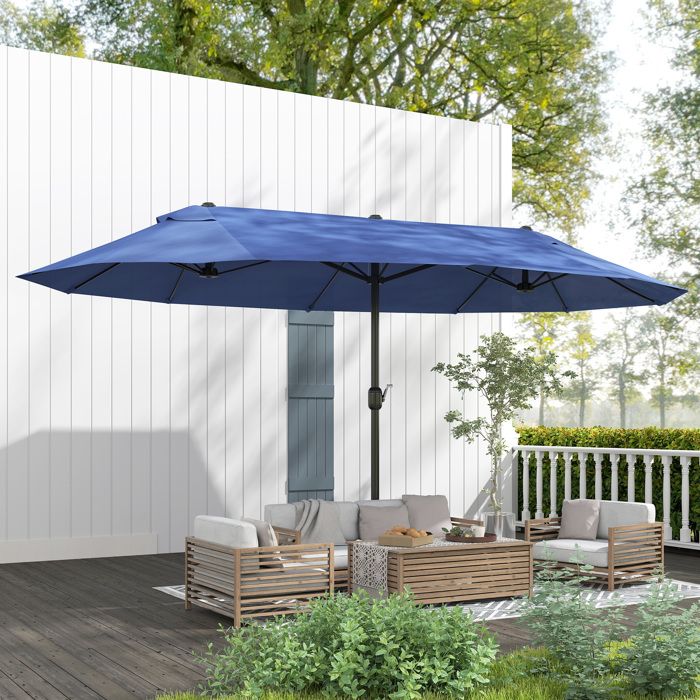 Parasol tuinparasol, rond, 270cm, champagne/ crème