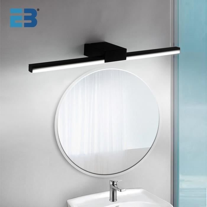 Lampe pour Miroir LED Salle de Bains 5W Lampe Miroir Applique Murale  Intérieure lumière blanche 25CM-Noir - Cdiscount Maison
