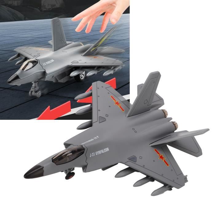 KEL Modèle d'avion J-31, alliage de simulation avion de chasse avion de  ligne enfants garçon jouet gris En Stock HB012