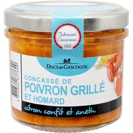 Ducs de Gascogne - Panier garni cadeau gourmand Mosaïque comprenant 5  produits d'épicerie fine dont 1 spéciaité au foie gras - Spécial cadeau :  : Epicerie