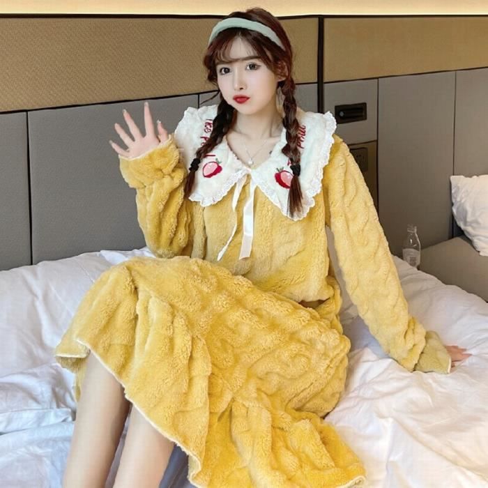 Pyjama polaire femme robe pyjama VITATA vêtements d'hiver chauds