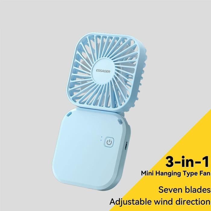 Ventilateur de cou, ventilateur portable rechargeable fonctionnant sur  batterie, ventilateur personnel mains libres suspendu autour des  ventilateurs
