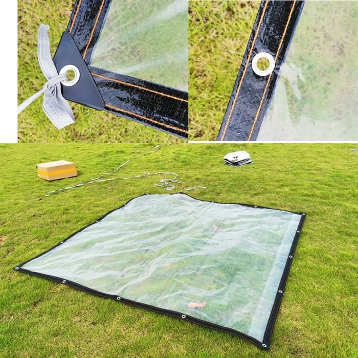 Bâche Transparente en Verre, bâche Transparente imperméable avec