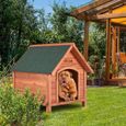 Niche pour chien XXL 85x71x88 cm avec toit pointu rabattable maison pour chien abri pour chien en bois niche pour chat chenil-3