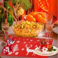 12pcs tapis de tasse napperon décoratif créatif de noël de tapis de table de noël de home party dîner de noël décoration (rouge)-3