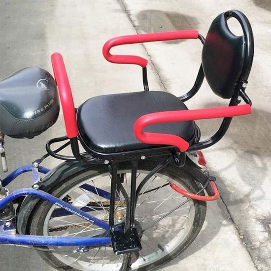 Siège Enfant Arrière – De 6 Mois à 6 Ans – Acier, Rouge – Compatible VTT, Route, VAE – Sécurisé Et Confortable