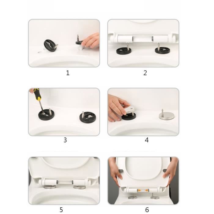 Abattant Wc Familial, Abattant Wc Enfant, Lunette De Toilette Avec  Fermeture En Douceur, Cuvette Wc Antibactérien En Pp, Sièg[Y585]