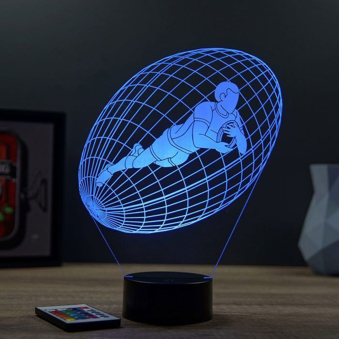 HTN - Lampada 3d Lampada Di Illusione Ottica Luce Notturna A Led, 7 Colori Touch Lampada Da Letto Camera Da Letto Tavolo Art Deco Child 8274280543591