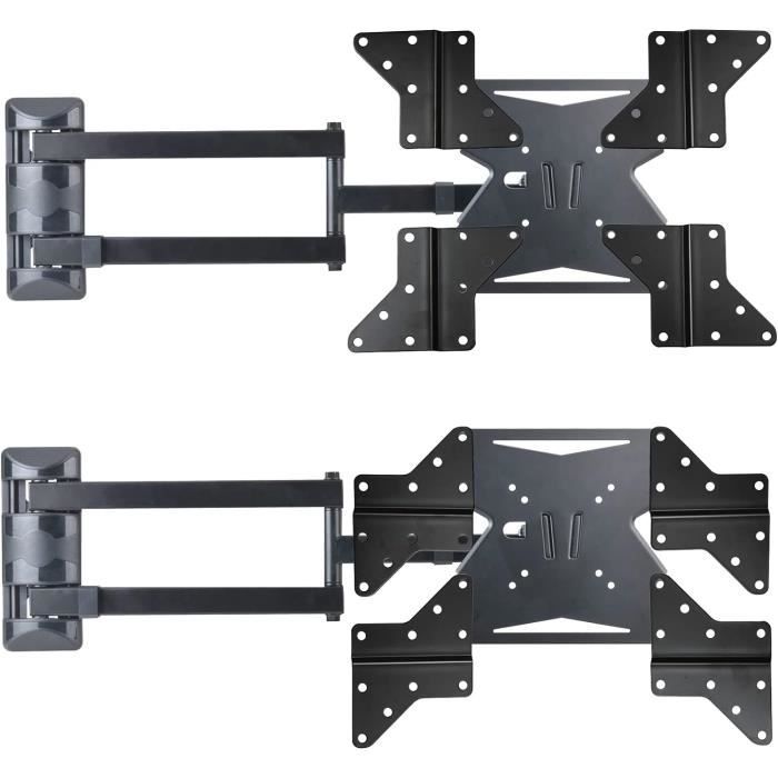 Support TV Universel Inclinable Et Pivotant AOKCOS - Pour écrans 32 à 55", VESA 400x400, 40 Kg - Base Verre Trempé
