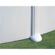 Piscine hors sol acier ovale blanche - GRE - Atlantis - 634 x 399 x 132 cm - Filtre à sable-4
