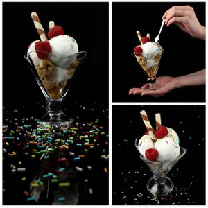 Lot De 6 Coupes à Glace Gelato Visiodirect - Verre Élégant 28 Cl - Parfait Pour Desserts