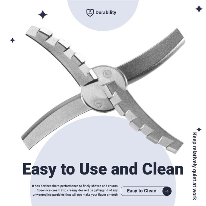 Lama Ricambio Per Ninja Creami NC500 | Acciaio Inossidabile | Compatibile Con Serie NC501, NC500C, NC501H - Foto 5