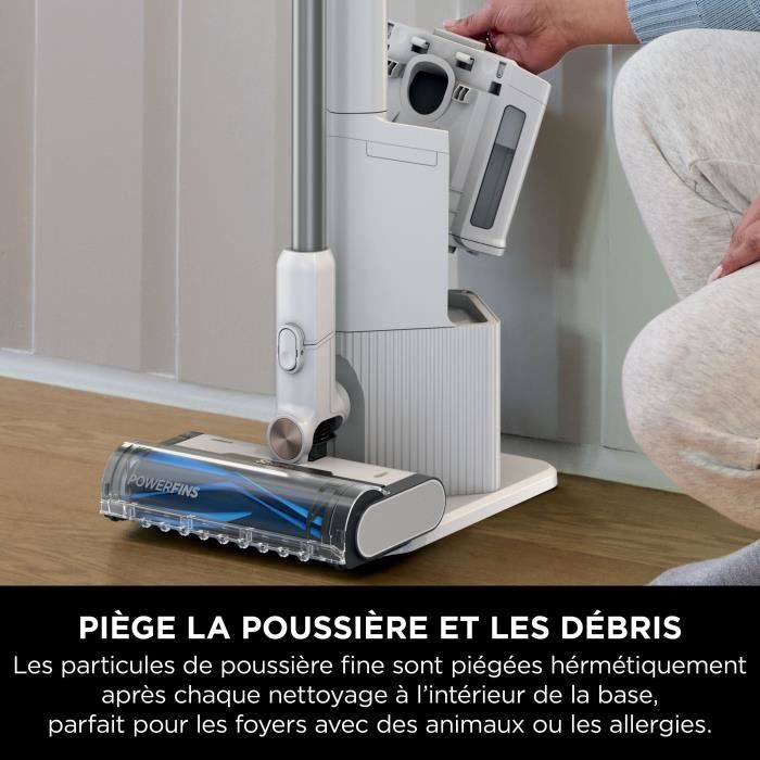 Shark IZ380EU, Aspirateur à main, Sans sac, Métallique