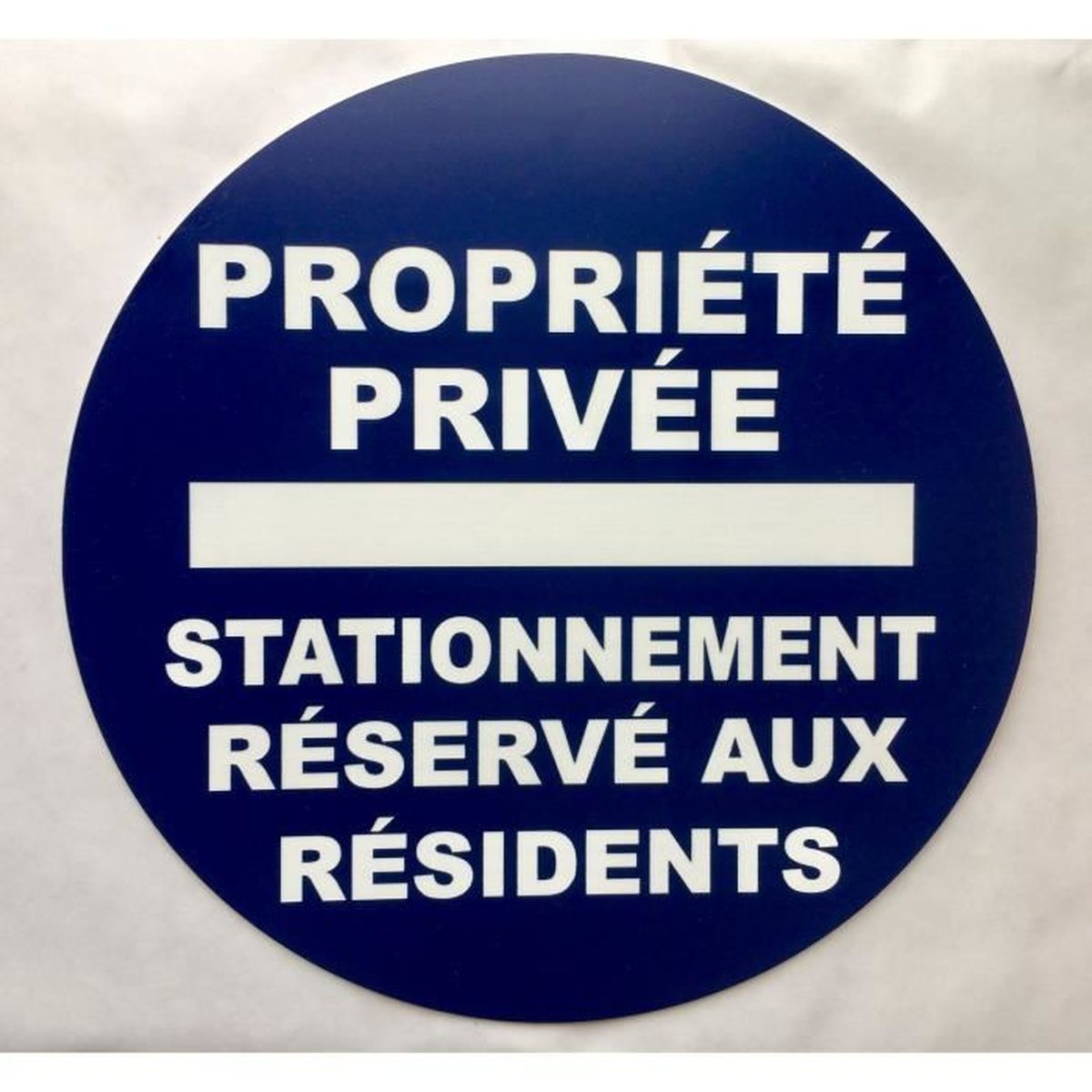 Panneau parking privé réservé aux résidents 