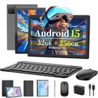 Tablette tactile TAKINURU 10,1 pouces, Android 15, 32 Go + 256 Go, Octa-Core, Wi-Fi 5G, Port Type-C, Batterie de 8000 mAh,Gris