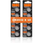 Piles CR2032 - Lot de 10 | 100% PeakPower | Bouton Lithium CR 2032 3V- Haute Performance pour dispositifs Portables et médicaux
