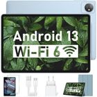 Blackview Tab 70 WiFi Tablette Tactile 10.1 pouces Android 13 2.4G+5G WiFi 6, RAM 6 Go ROM 64 Go-SD 1 To 6580mAh - Bleu