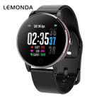 LEMONDA Montre Connectée Rond IP68 Étanche Bracelet Smart Watch Podomètre Interface Dynamique Bande de Silicone - Noir