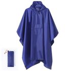 FINDPITAYA Poncho Pluie Homme Cape de Pluie Poncho de Randonnée Poncho de Velo 3 en 1 Multifonction PU - Bleu
