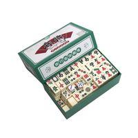 Mini Jeu de Mahjong Traditionnel Chinois Portable - Mahjong - 144 pièces - Blanc