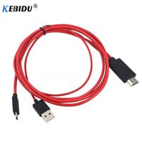 Version Rouge - 5cm -  2 M Micro Usb À Hdmi 11pin Hd Audio Adapter Cable Chargeur Pour Samsung Galaxy I9300 S4 I9500 S5 I9600 Mhl