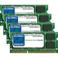 64Go (4 x 16Go) DDR3L 1600MHz PC3L-12800 204-PIN SODIMM MÉMOIRE RAM KIT POUR ORDINATEURS PORTABLES