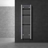 LuxeBath Radiateur de salle de bain Sahara 400x1500 mm, chrome, droit avec raccord latéral, radiateur design chauffe-serviettes