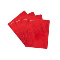 Mintra lot de 4 Cahiers agrafés en Couverture Carton 17x22 cm seyes rouge 96 pages