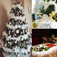 Qiilu Guirlande plume blanche 2m pour sapin de Noël, décoration de fête