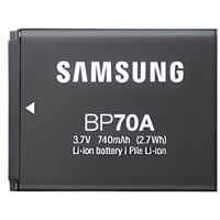 2 batteries de rechange pour Samsung WB35F, WB50, WB50F - Remplace : Samsung BP70a - BP-70a - SLB-70A - EA-BP70A - Technologie : …
