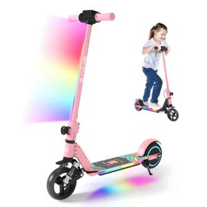 Trottinette FLEXXY 121 Girl – 2 Roues PVC 121 Mm, Pliable, Réglable, Blanc/gris/corail