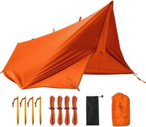 TENTE DE CAMPING Camping Tarp 3m x 3.2m Housse de Pluie Bâche Portable Léger Etanche Rain Fly Fly Tente Imperméable Au Sol Anti-UV Abri pour.[Q385]