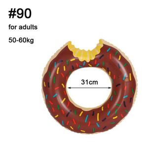 BOUÉE - BRASSARD Chocolate 90 - Bouée de piscine gonflable pour femmes adultes, anneau de natation circulaire, sirène, flamant