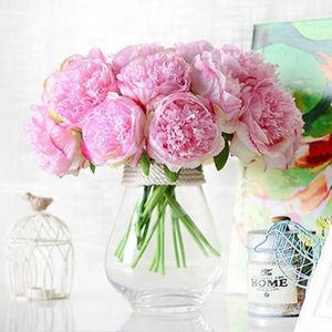 Pauwer Fleurs de Roses artificielles 18 t/êtes de Faux Bouquet de Roses en Soie Bouquet de Mariage f/ête de Mariage Maison Jardin Bricolage d/écoration